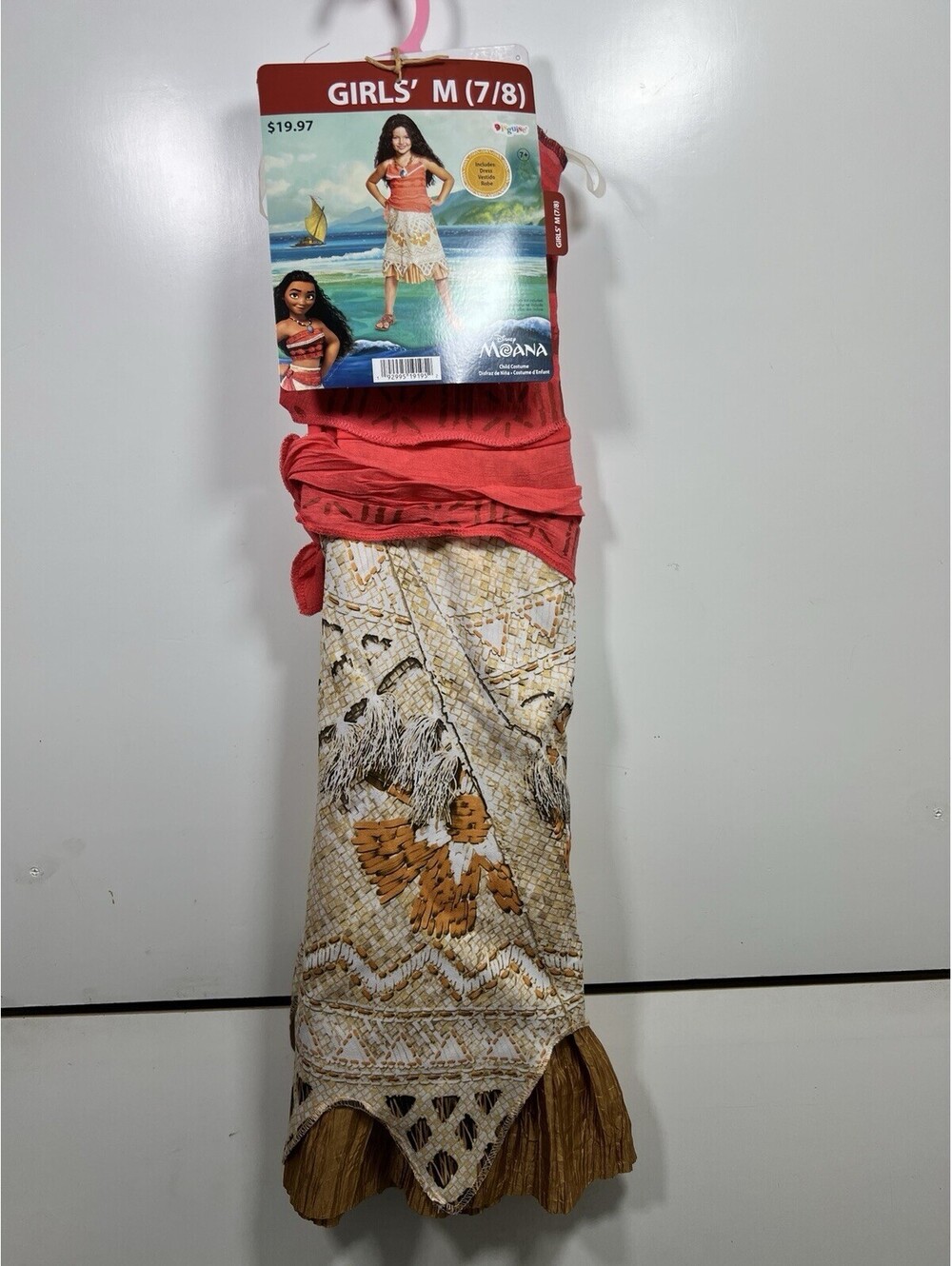 Disney Moana Costume By Disguise Size M 7-8 NWT